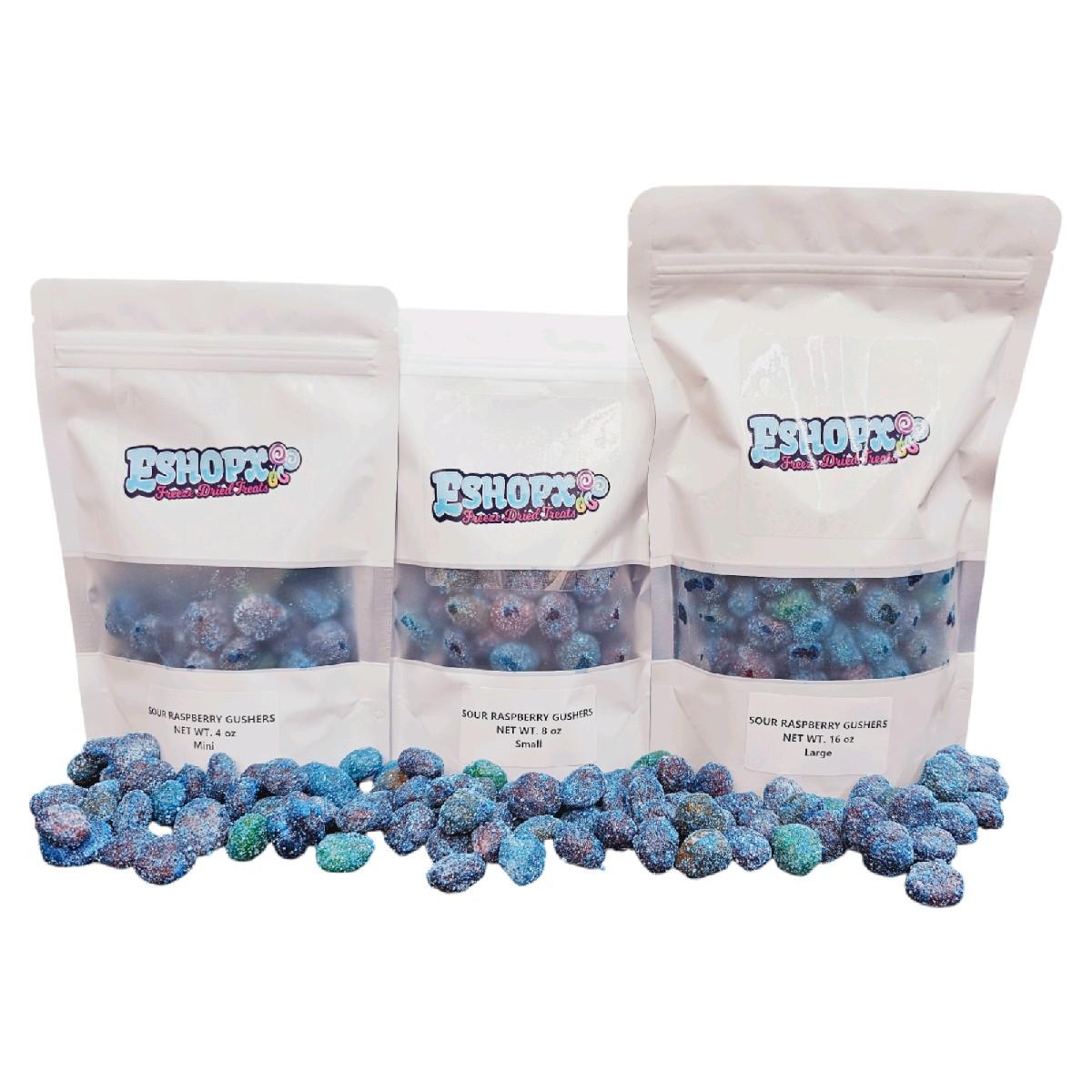 eShopX Blue Raspberry Sour Gushers Snack Candy - Sweet Bonbon viral so ...